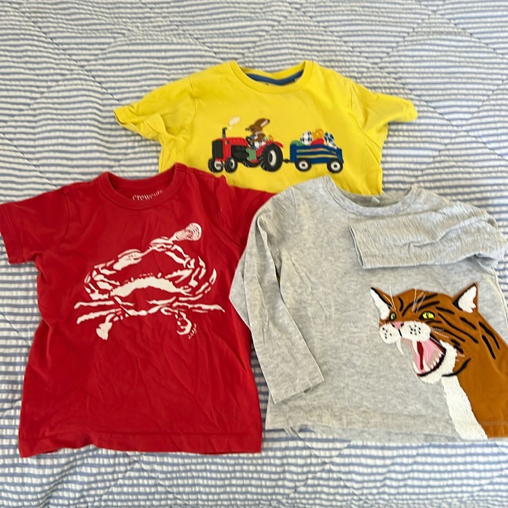 BOYS T SHIRTS. Two short sleeved. 1 long.